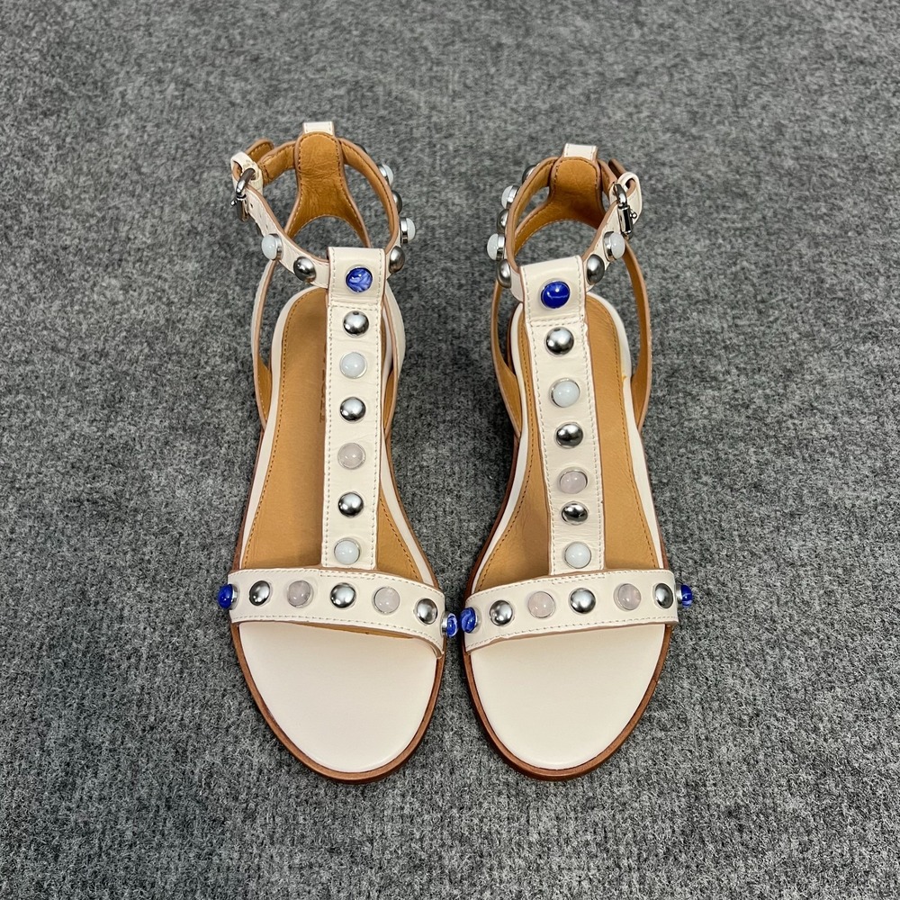 COACH Sadie New Semi Matte Flat Sandals Womens Size 5M B